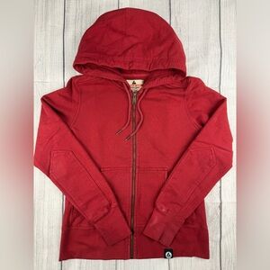 VGC! American Giant Full Zip Hoodie Heavyweight Cardinal Red Sz Small Women’s